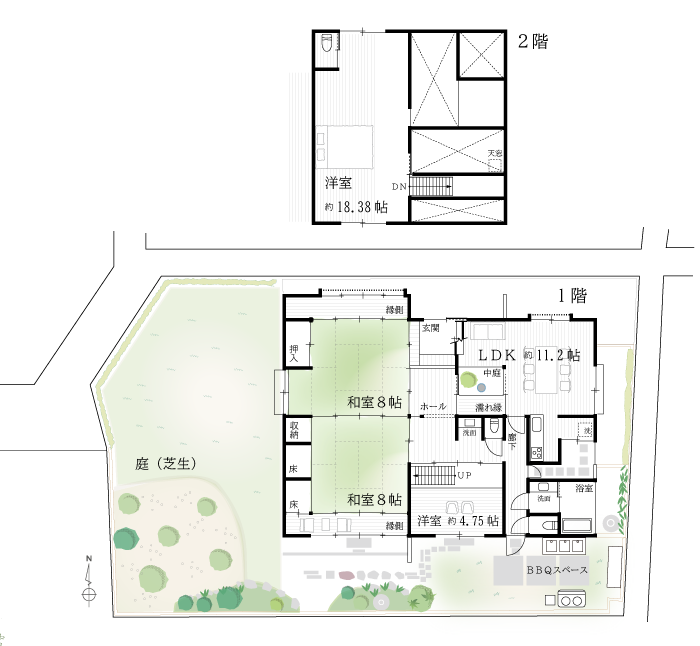 間取図＿大津市坂本リノベーション済み古民家