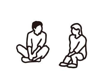 座る人のイラスト