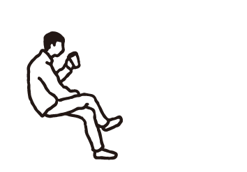座る人のイラスト