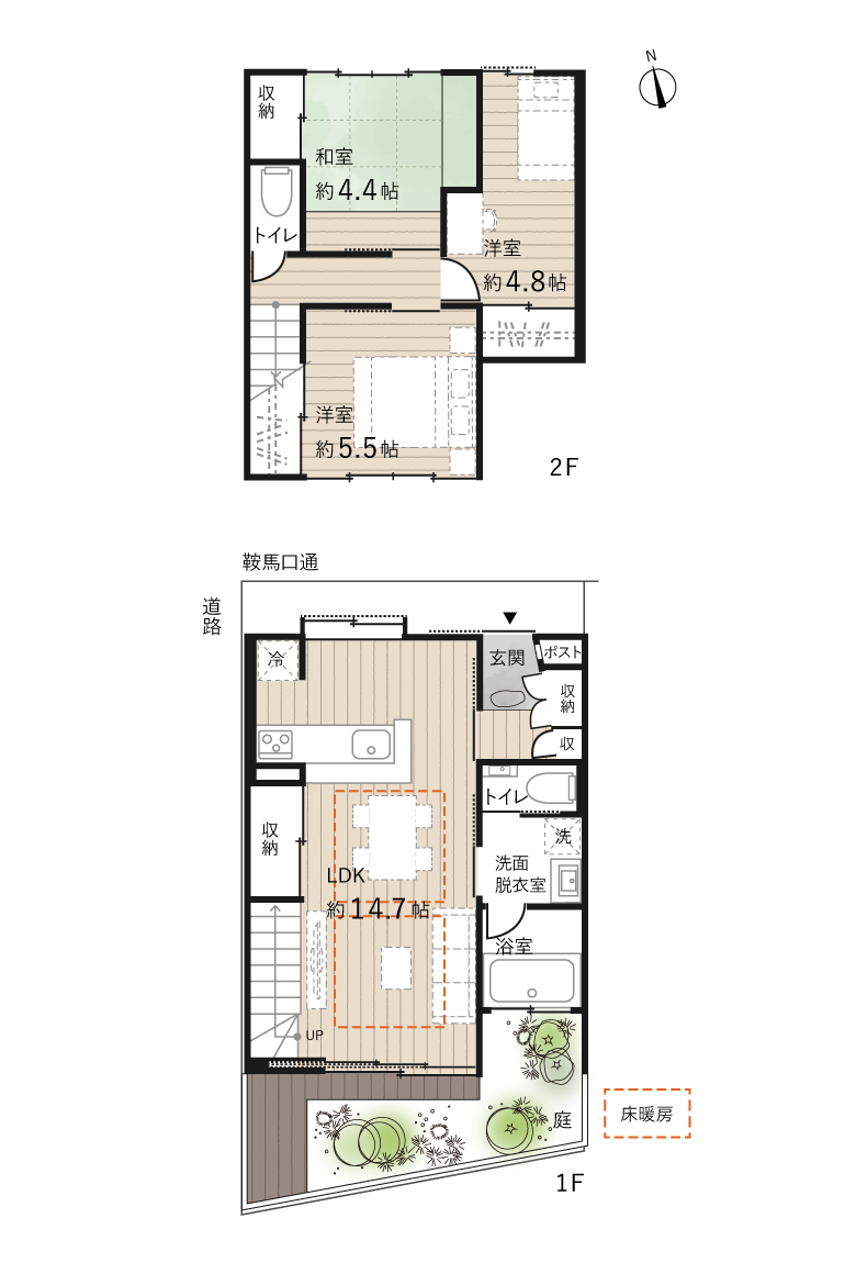 間取図_京町家　聚楽玖平