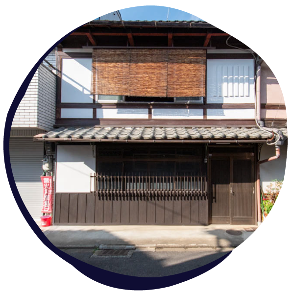 Close-up of the house exterior