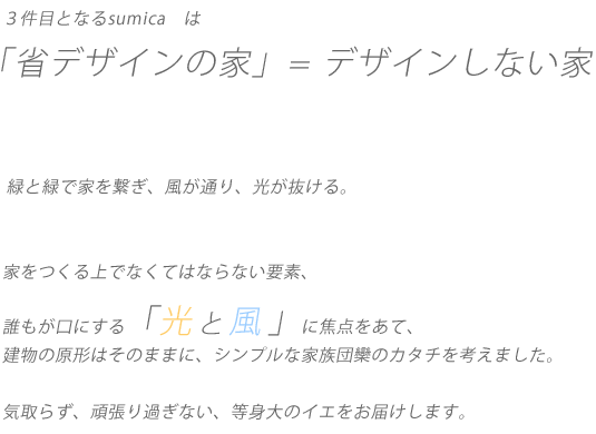 省デザインの家=デザインしない家