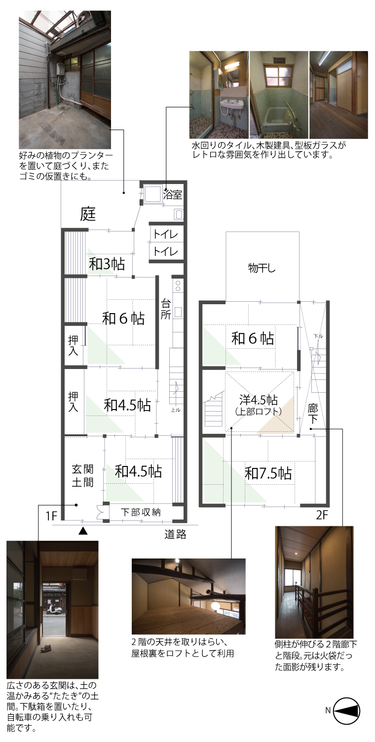 船岡山麓の貸家　間取紹介