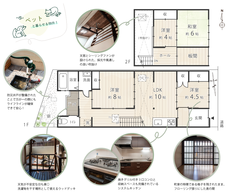 間取図_建仁寺南・やくし路地の貸家（京都市東山区薬師町）