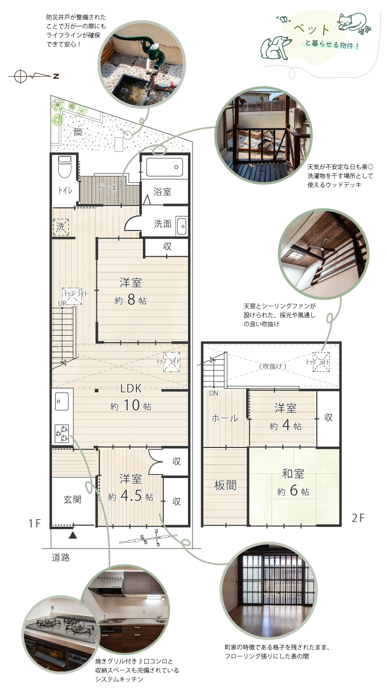 間取図_建仁寺南・やくし路地の貸家（京都市東山区薬師町）