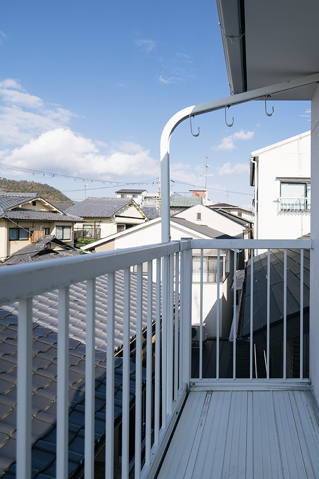 上に、住む。-2フロアの余白-(京都市北区紫野郷ノ上町)3Fベランダ