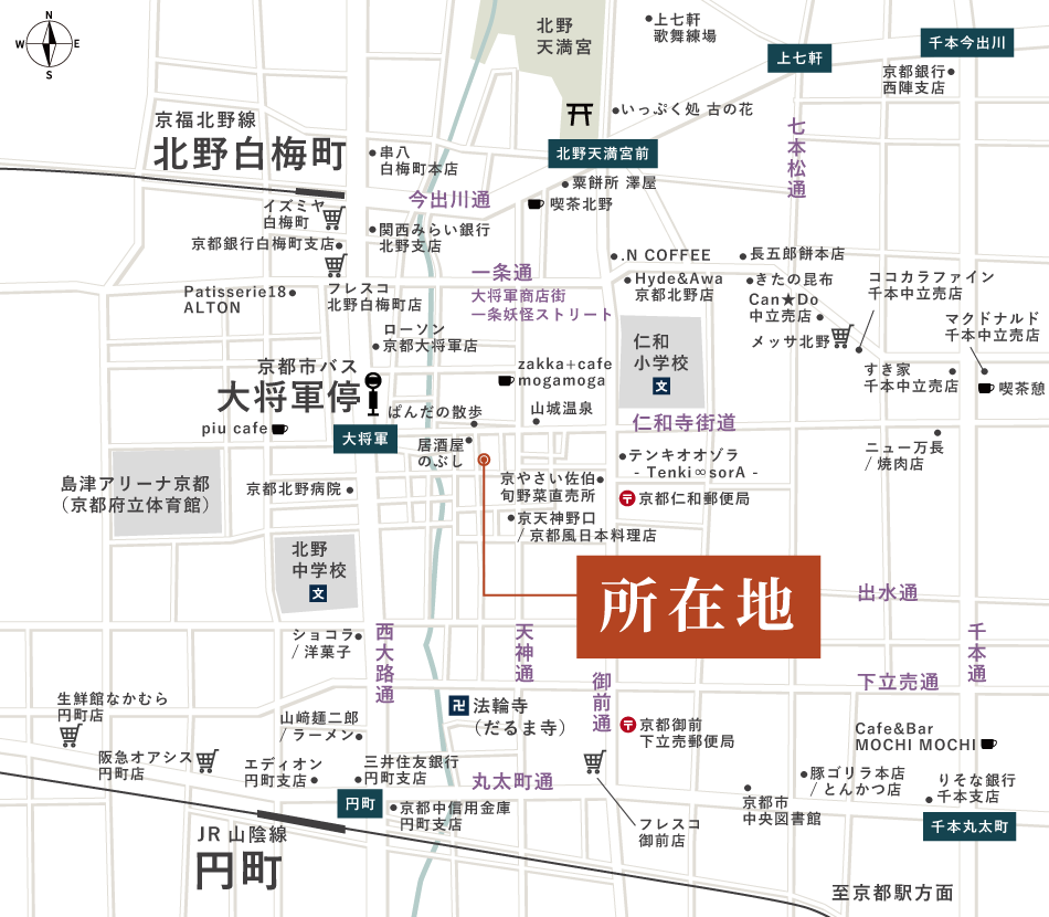 上京区北町地図