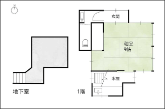 静閑亭 間取図